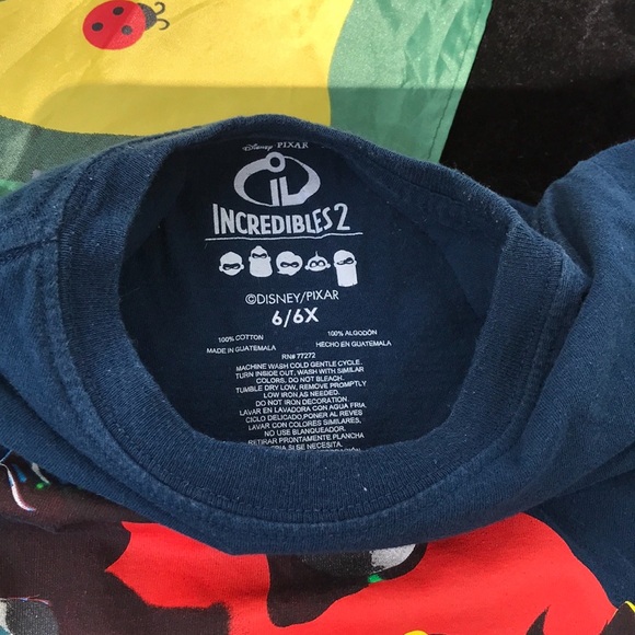 Disney Pixar Incredibles 2 Blue Short Sleeves Tee Mr Incredible Boys 6/6X - Picture 9 of 10